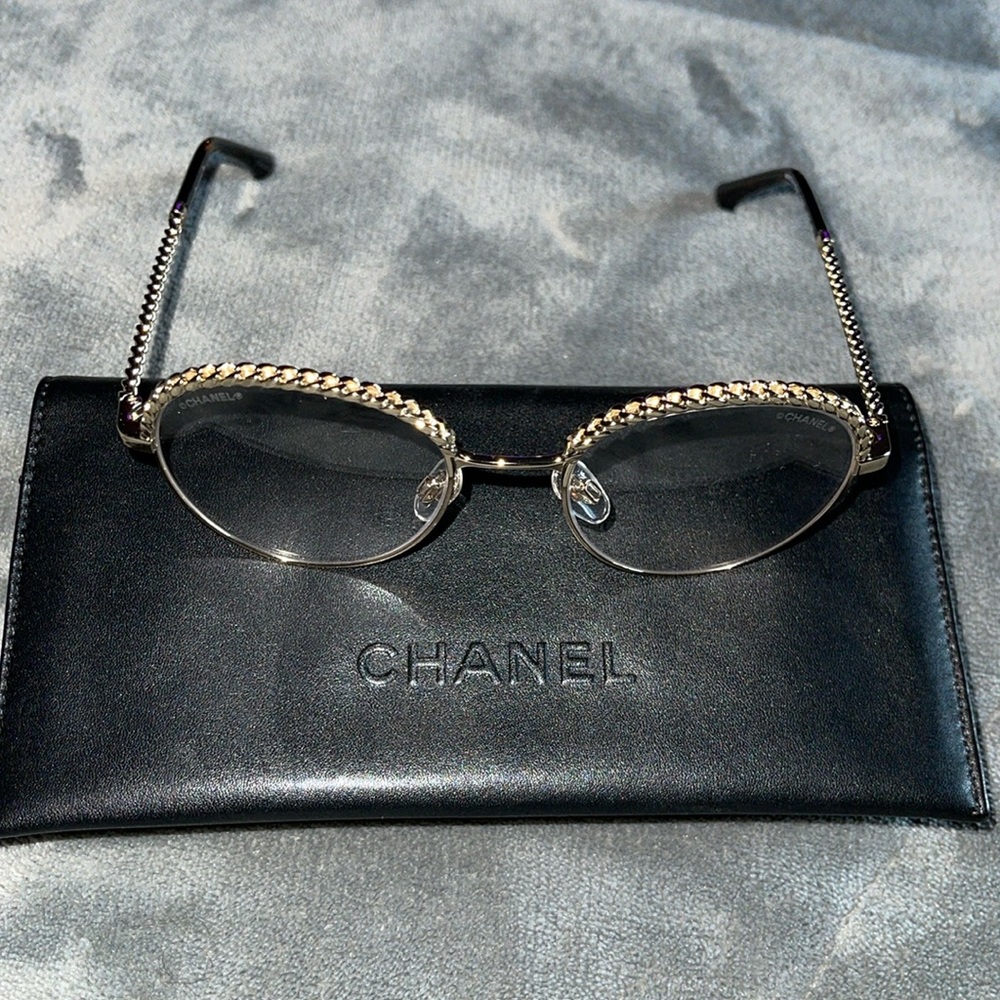 Preloved Chanel pantos eyeglasses great condition comes with original leather cs